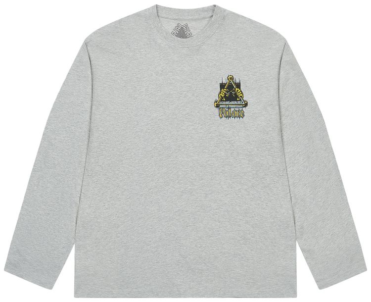 

Футболка с длинными рукавами Palace Lock цвета «серый меланж»