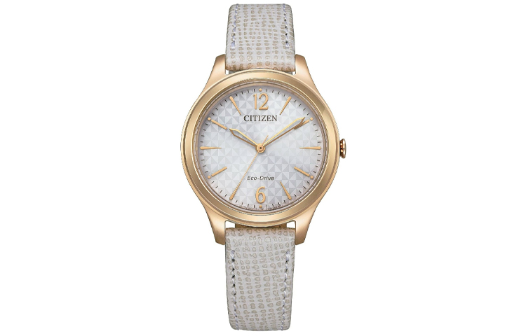 

CITIZEN Часы Solar Quartz Movement Leather Strap Watch Women's Watch White Dial, White Dial