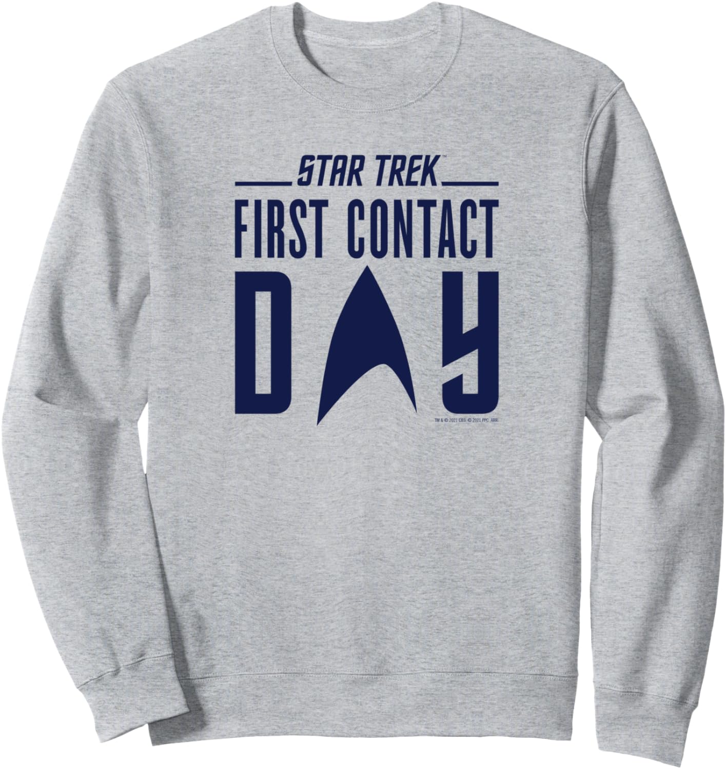 

Толстовка с логотипом Дня первого контакта в «Звездном пути» Star Trek, серый
