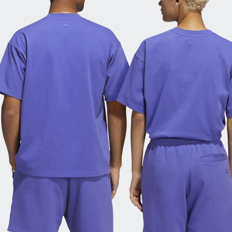 Футболка adidas x Pharrell Basic Sports T-Shirt 'Purple', фиолетовый — фото 4