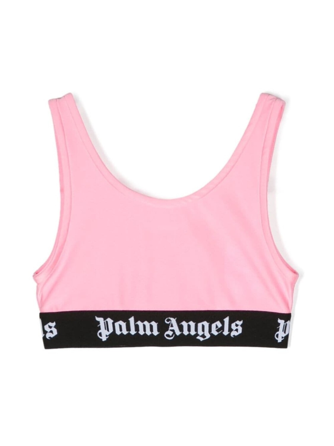 

Palm Angels Kids атласный топ бикини с логотипом, розовый