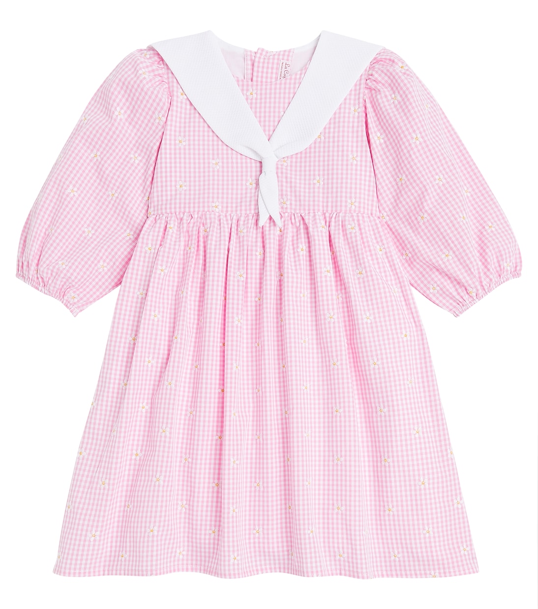 

Платье Амелия из хлопковой смеси с вышивкой La Coqueta, Pink Gingham