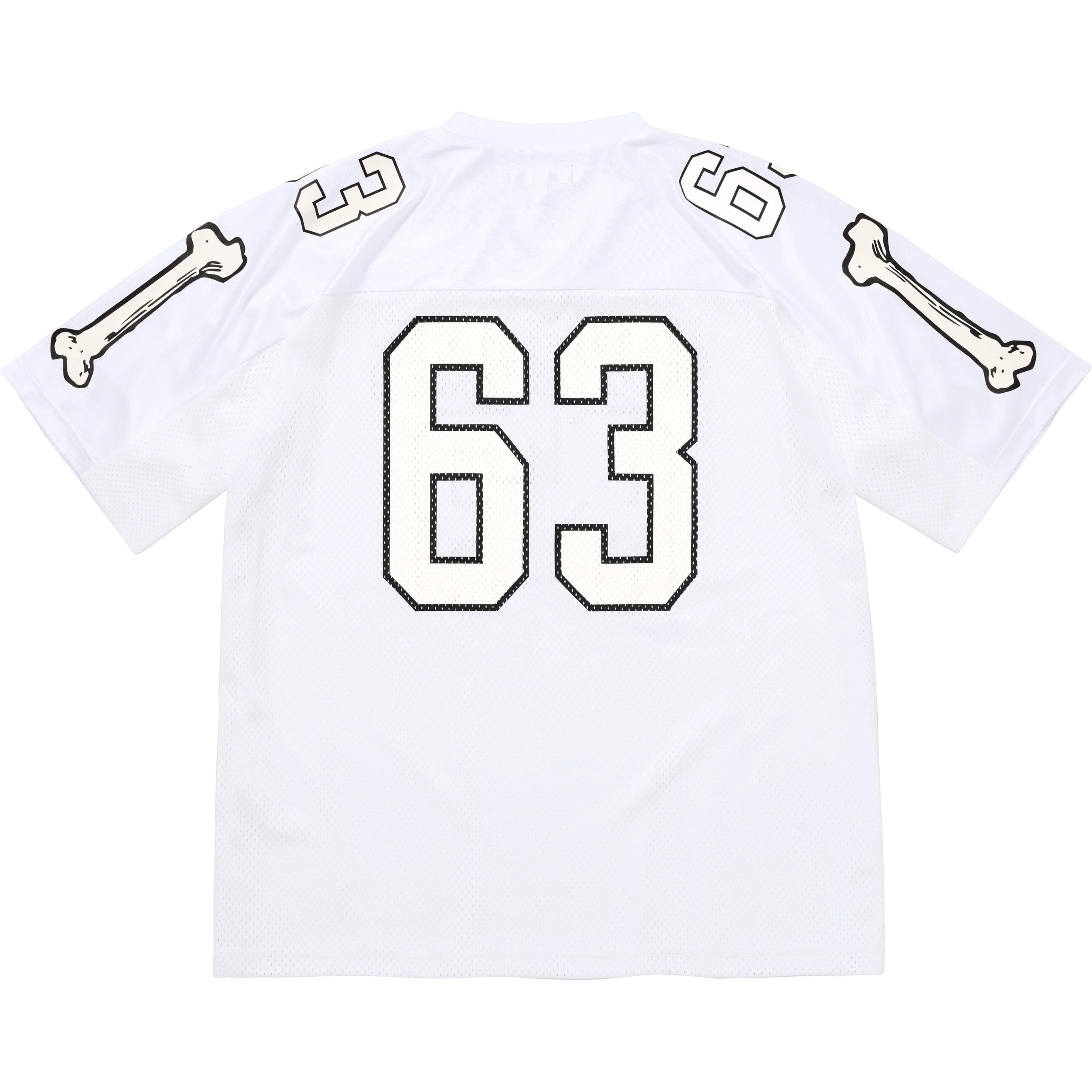 Футболка Bones Football Jersey Soccer Jersey Unisex Supreme, белый — фото 2
