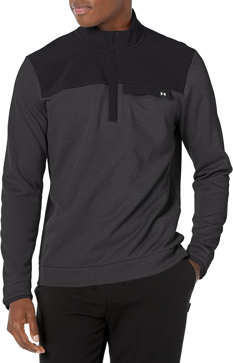 

Толстовка Under Armour Storm Sweaterfleece Half Zip 1 для мужчин, (001) Black/White/White