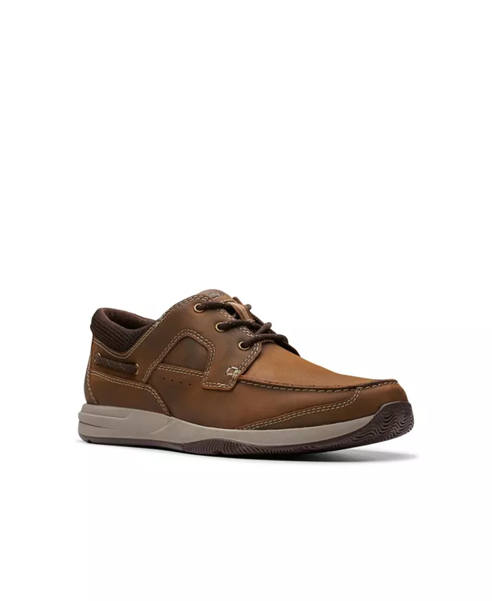 

Мужские повседневные туфли Sailview на шнуровке Clarks, коричневый/бежевый