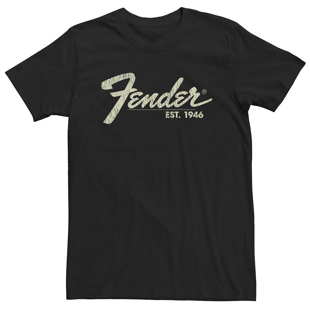

Футболка с логотипом Big & Tall Fender Cheetah и принтом в виде гитарной головки Licensed Character, черный