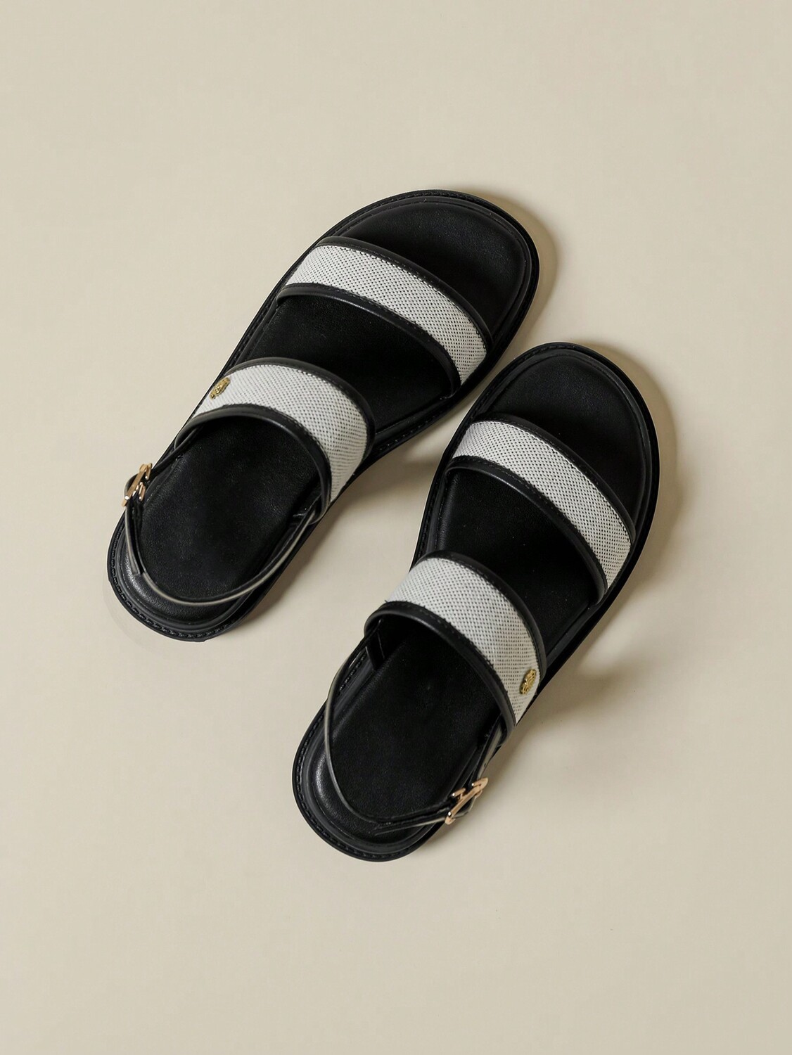 

Сандалии с цветными блоками Прикрепите одну молнию Для пляжа и активного отдыха, открытая, нескользящая, удобная подошва в римском стиле, новинка для лета, черный