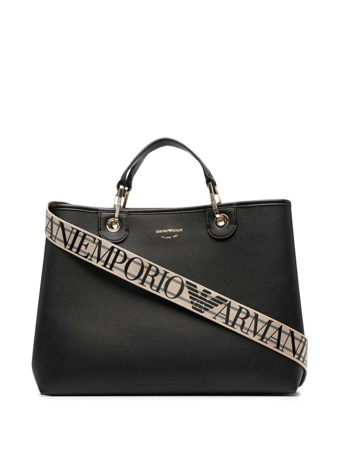 

Сумка Emporio Armani с ручками на магнитной застежке, черный