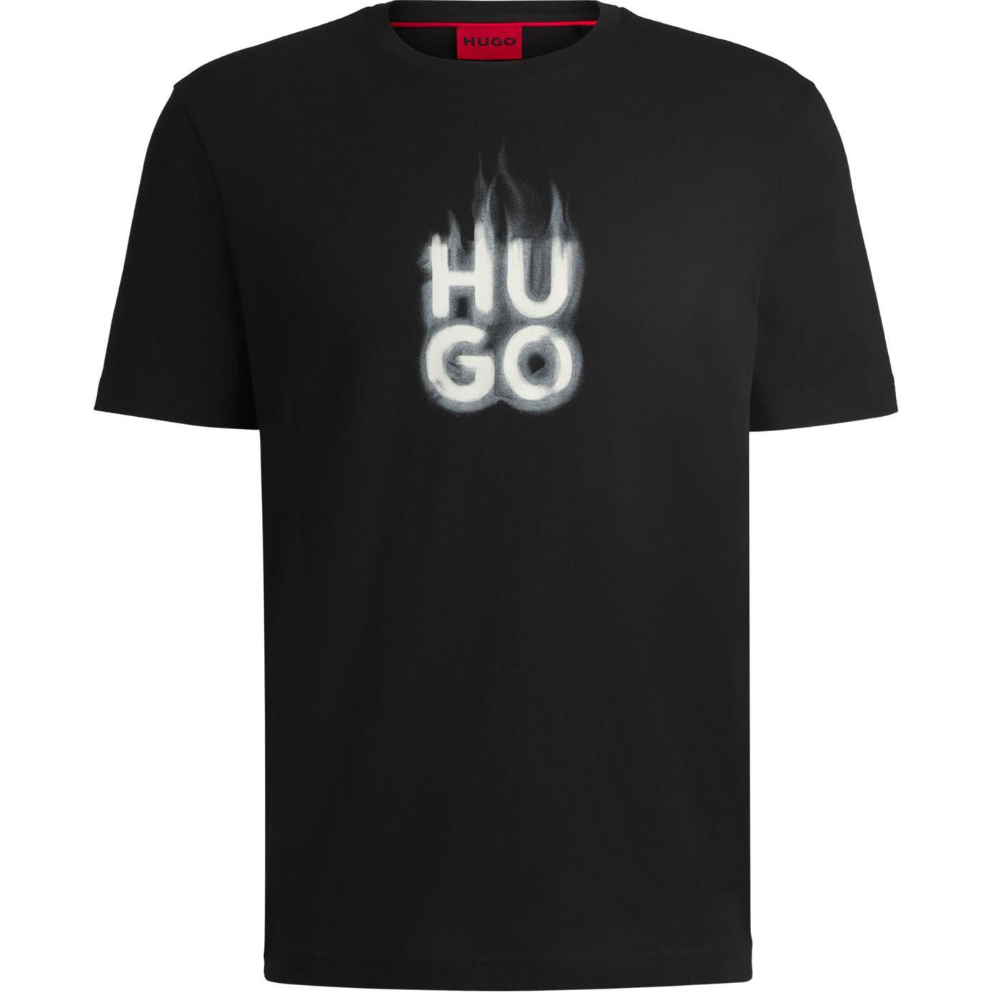 

Футболка с накладным логотипом Smoke HUGO BOSS, черный