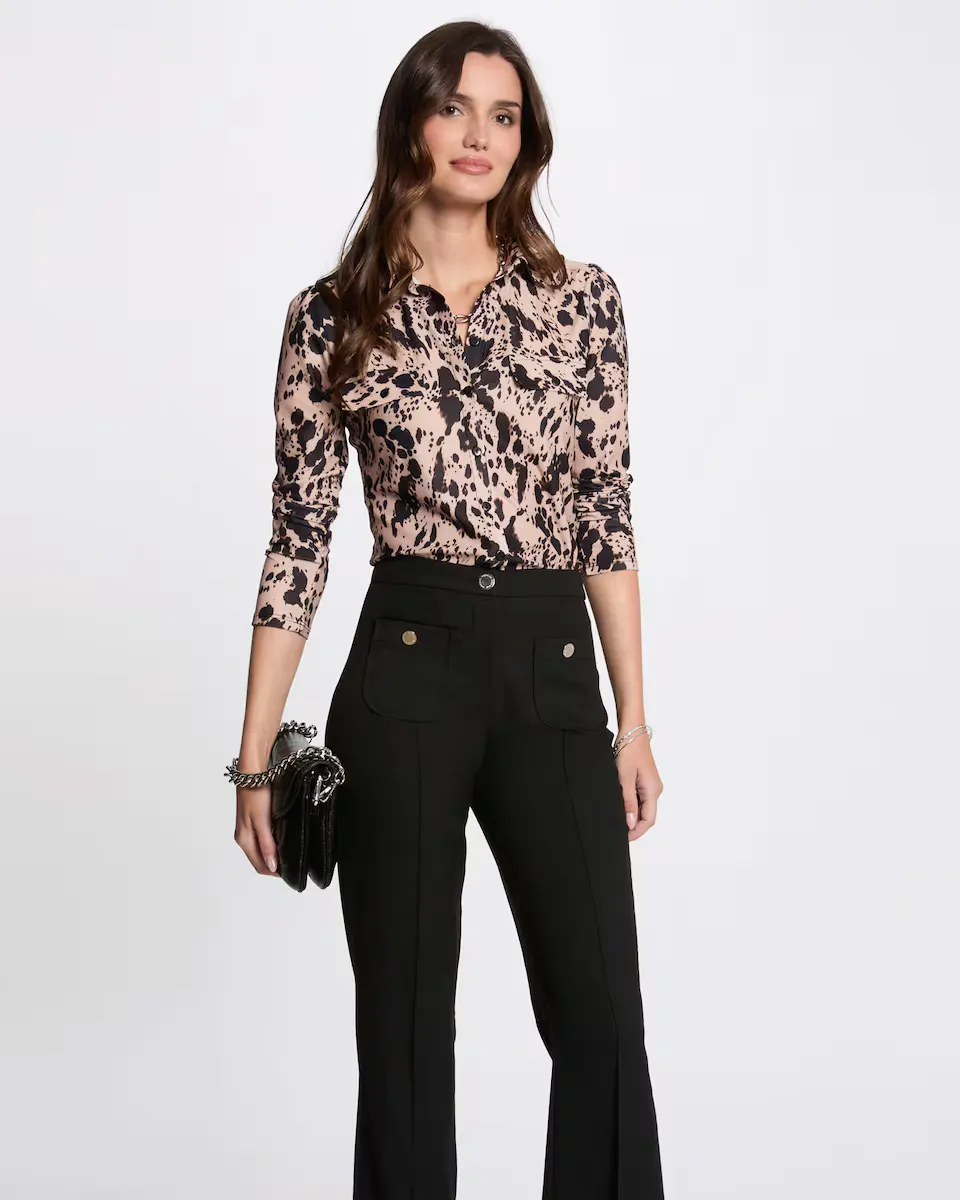 

Женский топ с длинными рукавами и принтом Morgan, мультиколор