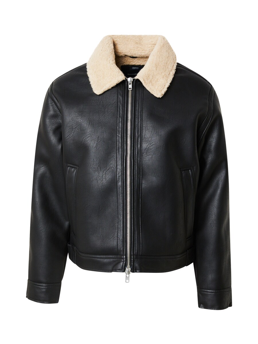 

Кожаная куртка Abercrombie & Fitch Between-Season Jacket, черный