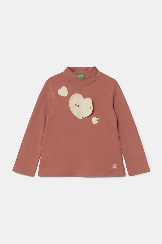 

Детская хлопковая водолазка United Colors Of Benetton, оранжевый