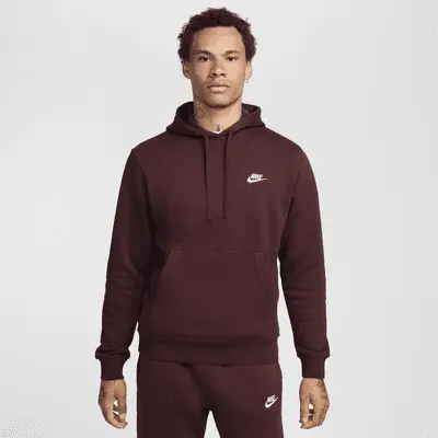 

Худи Nike Sportswear Club Fleece Pullover Hoodie, цвет Burgundy Crush/Burgundy Crush/White