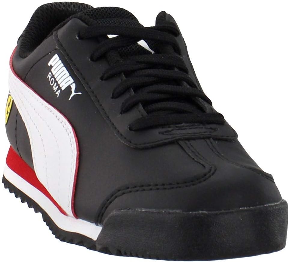 Кроссовки PUMA Ferrari Roma для детей и подростков унисекс, белый/черный — фото 2