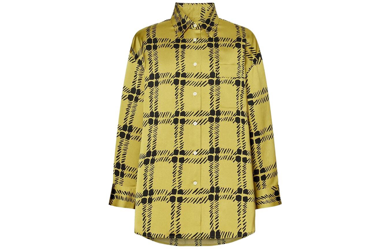 Женская рубашка UNIQLO, горчичный