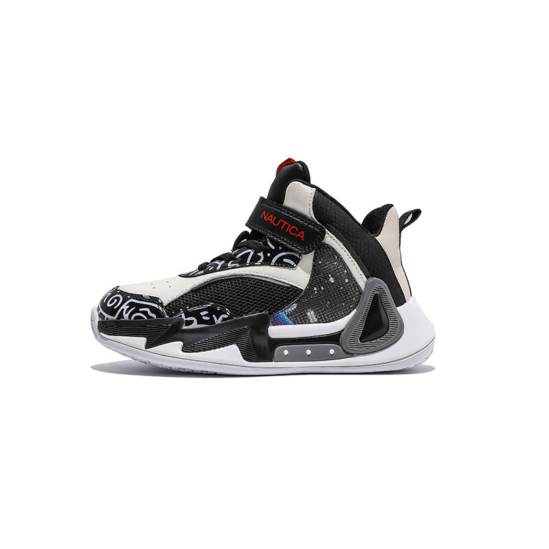 

Детские баскетбольные кроссовки Kids High-top Black/white Nautica, черный/белый