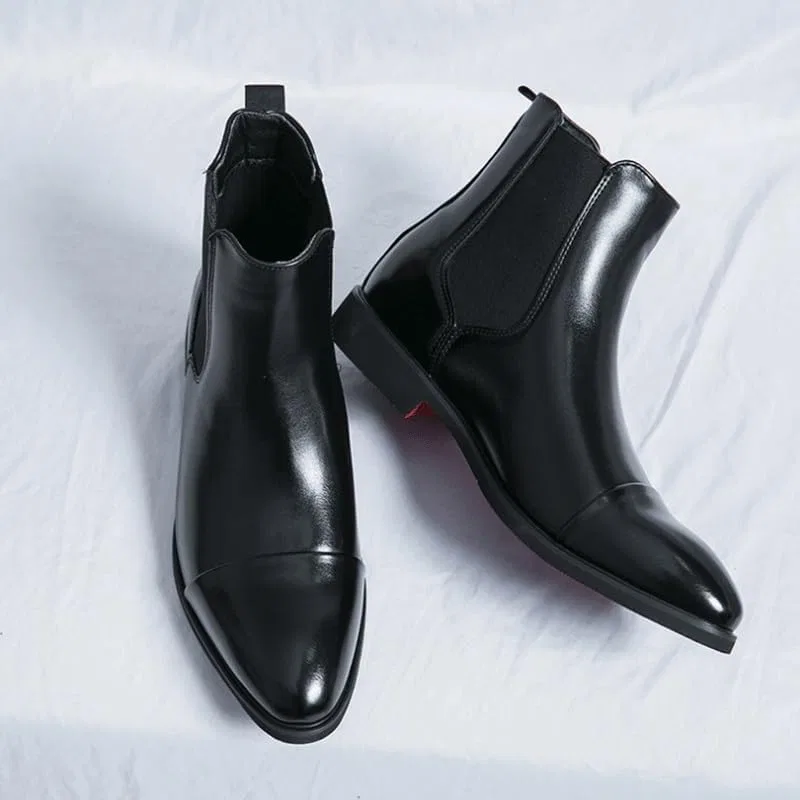 Ботинки высокие кожаные, Casual Oxford, черные YWMLFZ — фото 3