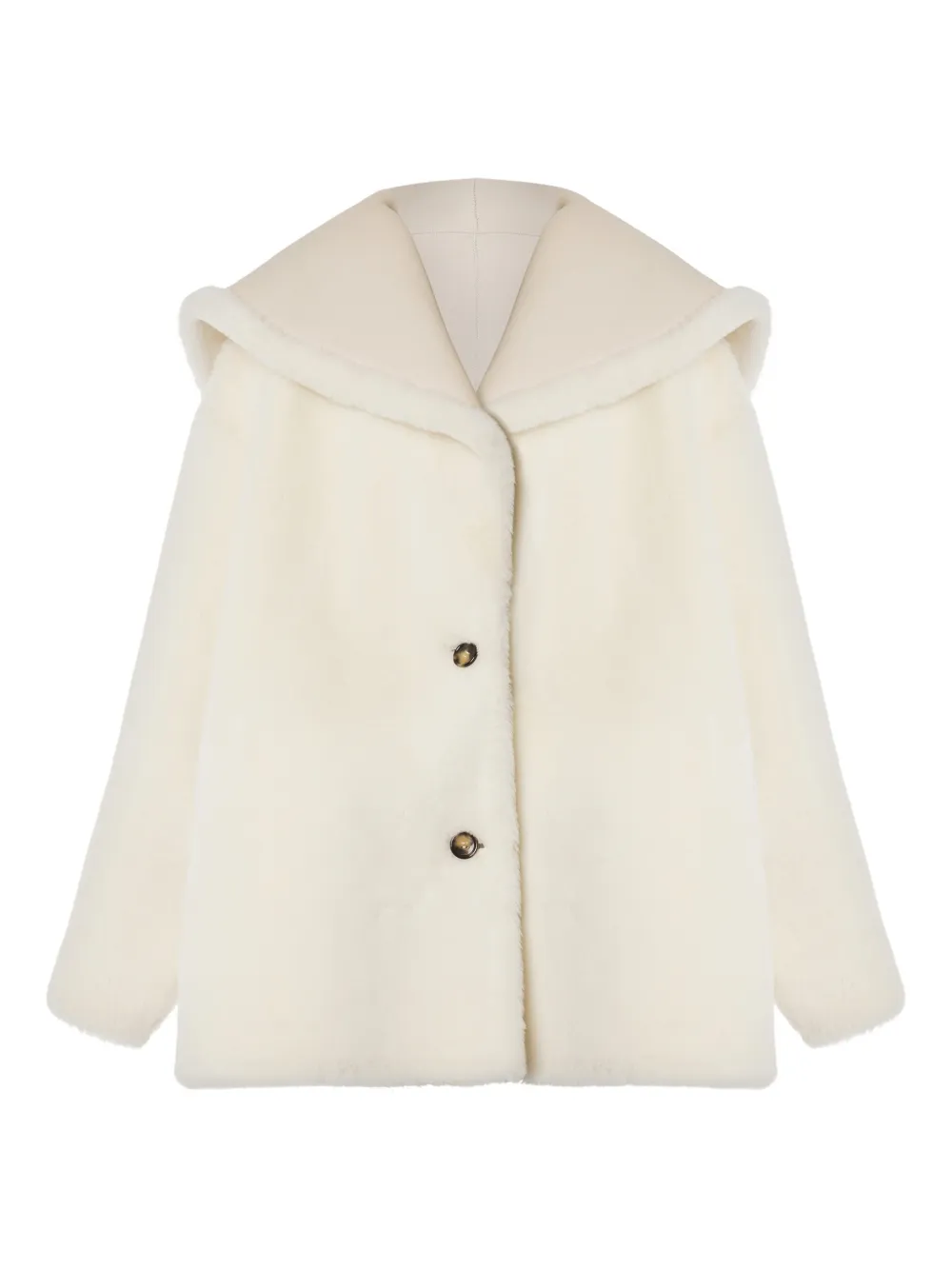 

Пальто с капюшоном Alberta Ferretti, белый
