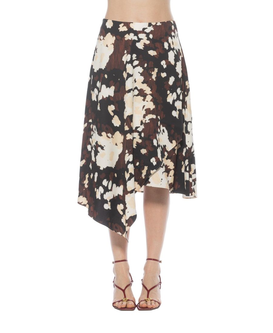 

Женская асимметричная юбка миди Jess Alexia Admor, Multi cow