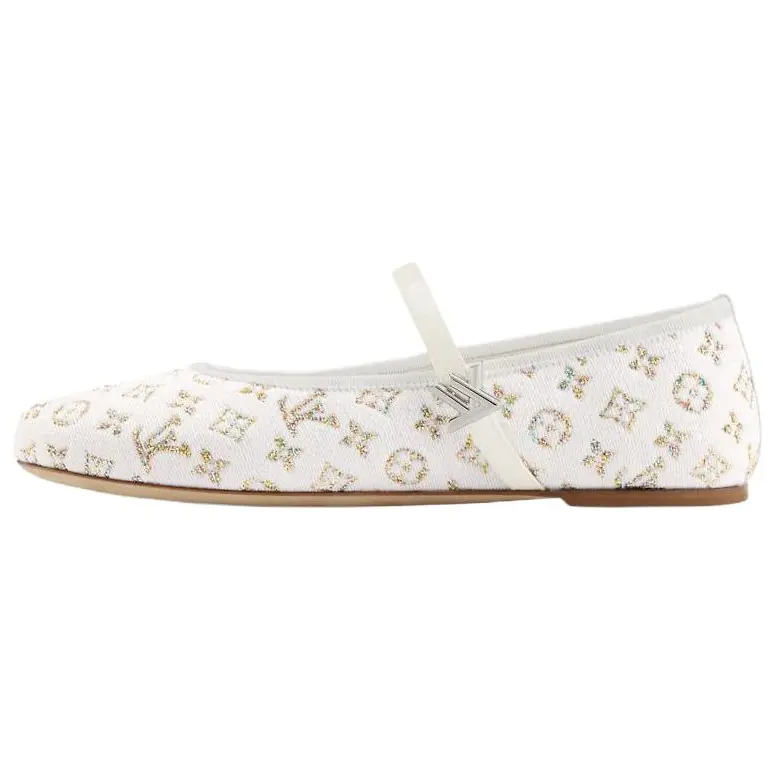 LOUIS VUITTON Туфли Romy Flat Mary Jane женские цвета слоновой кости