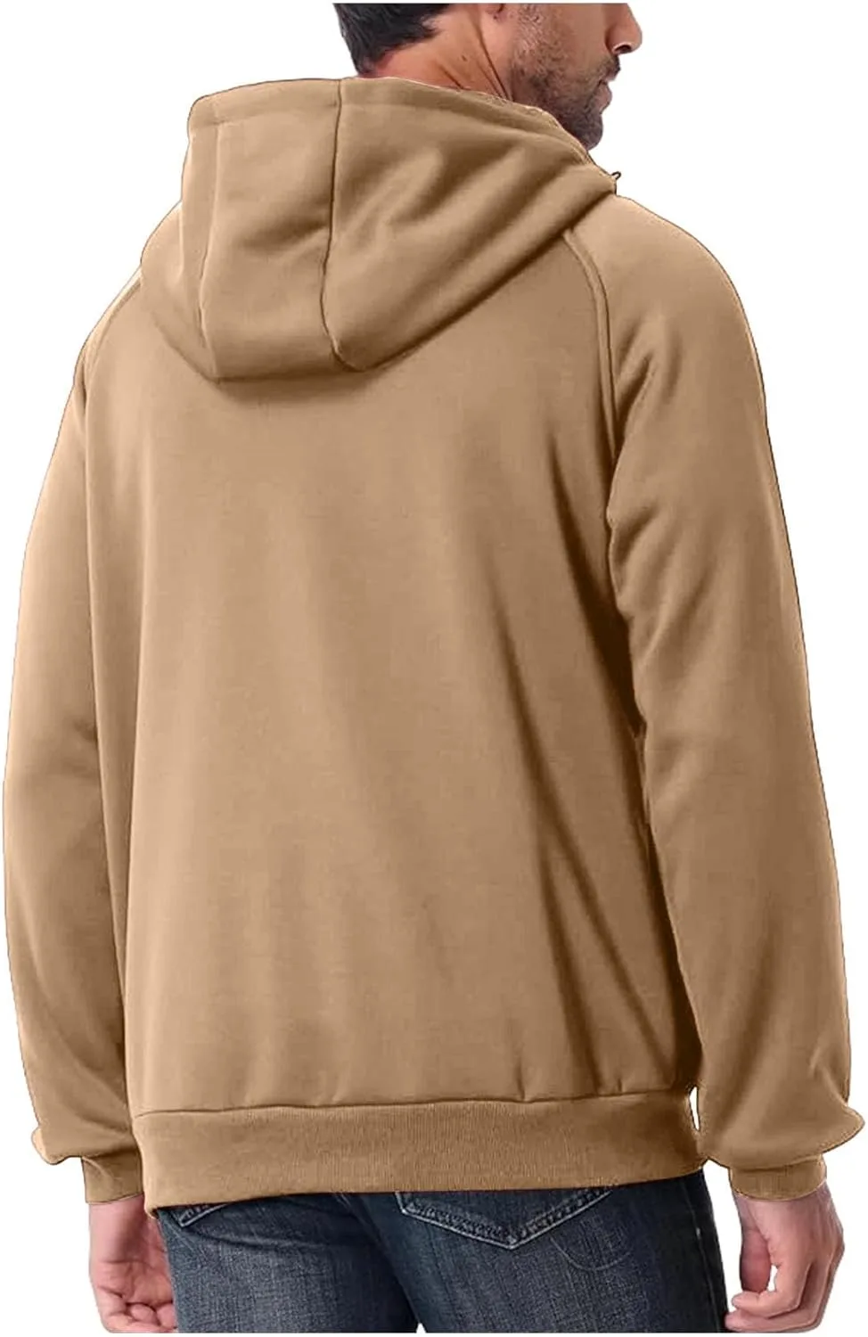 Толстовка с молнией на четверть мужская plain oversized fleece — фото 4