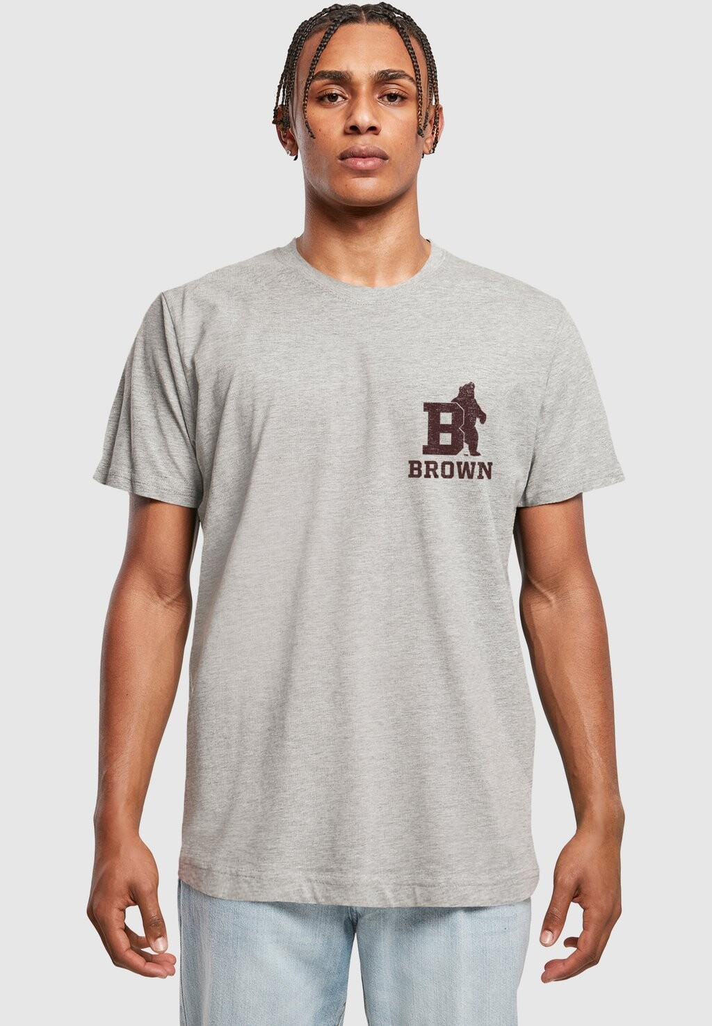 

Футболка с принтом BROWN UNIVERSITY-BEAR INITIAL Merchcode, светло-серый