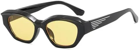 

Ретро солнцезащитные очки для женщин, винтажные, черные, в маленькой оправе, с градиентным переходом цвета, модные женские солнцезащитные очки MTZJH, Black Yellow