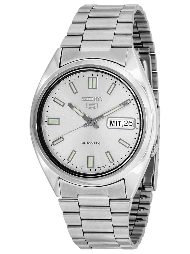 

Мужские автоматические часы Seiko 5, серебристые