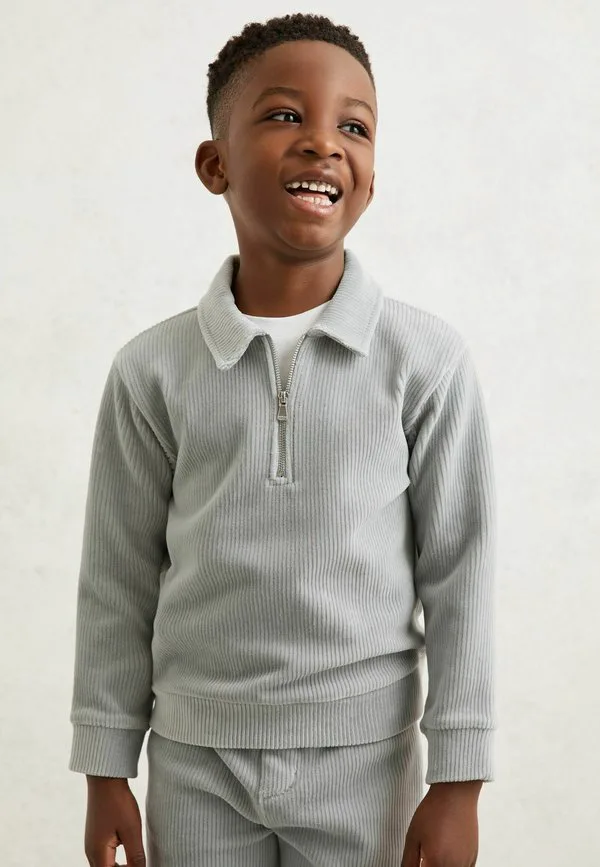 Рубашка-Поло bert с застежкой-молнией до середины груди Reiss, Soft Grey