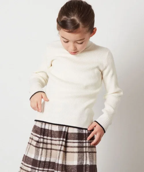[120-130] Трикотаж в рубчик с высоким воротником — фото 4