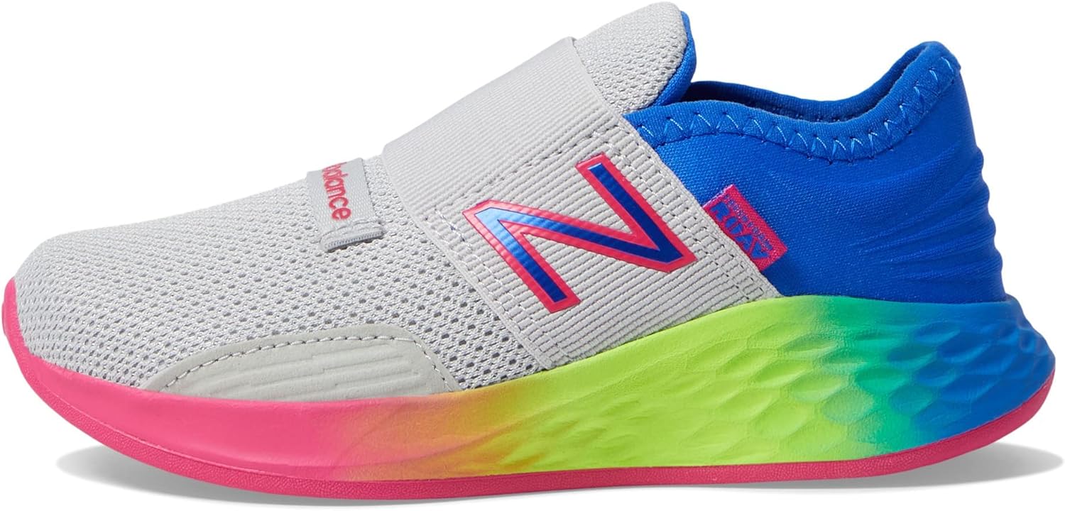 Кроссовки New Balance Unisex Baby Fresh Foam Roav V1 на шнуровке, Light Aluminum/Cobalt — фото 4