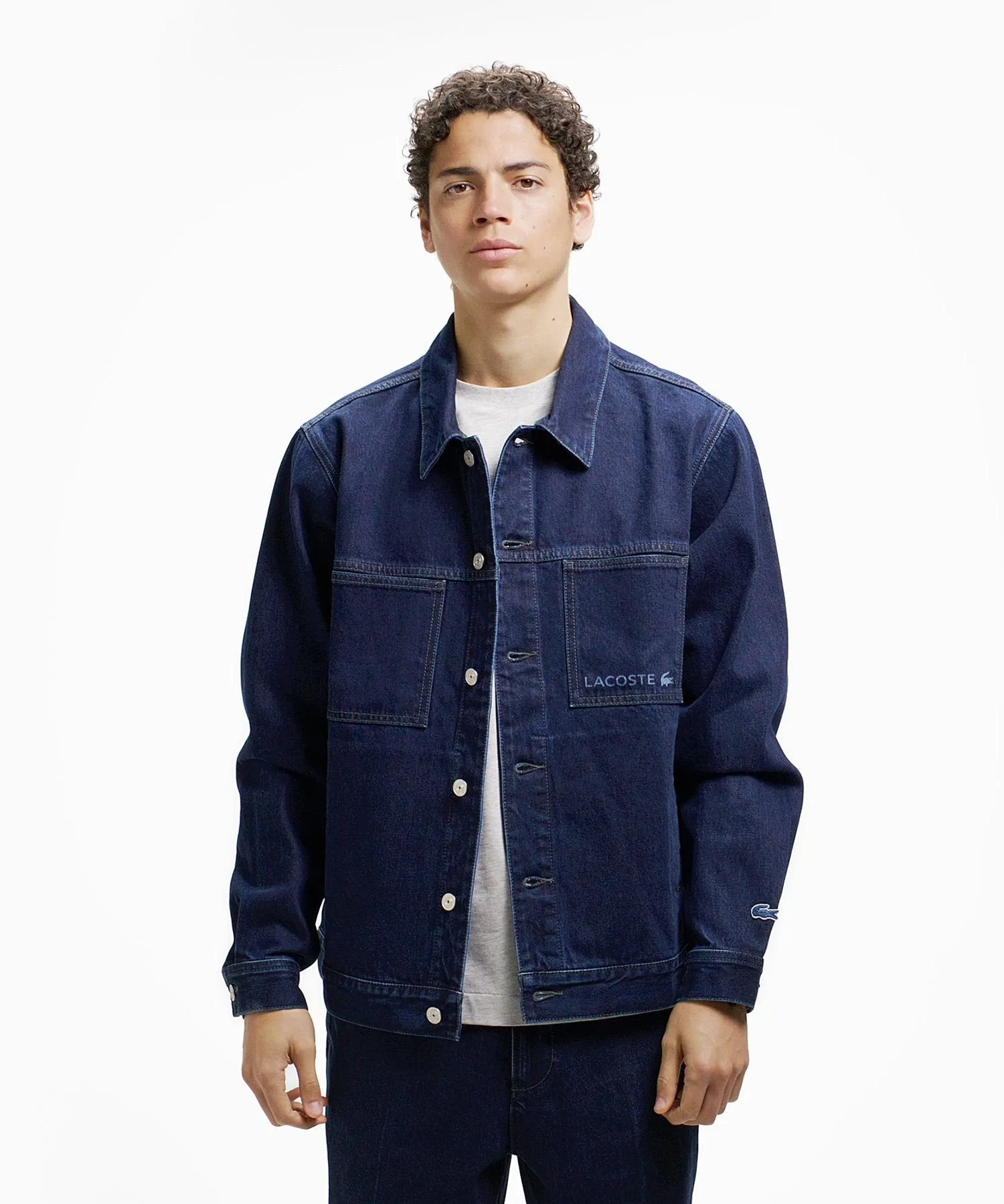 Джинсовая куртка дальнобойщика LACOSTE, Indigo Blue