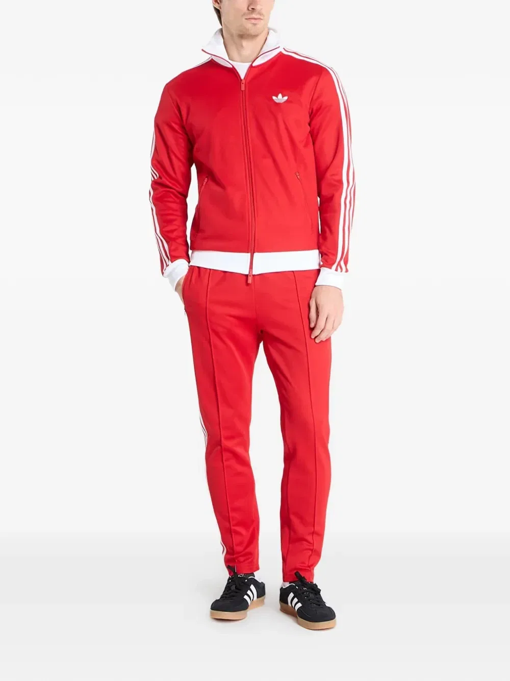 Спортивные брюки с логотипом adidas, красный — фото 2
