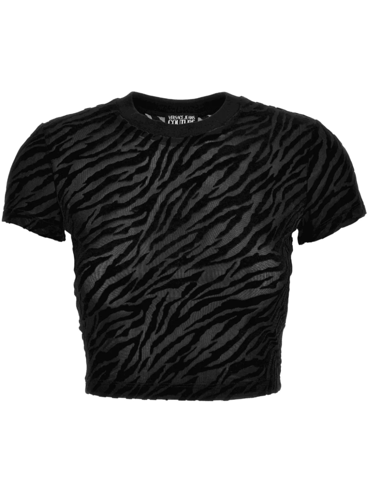 

Футболка с зебровым принтом Versace Jeans Couture, черный