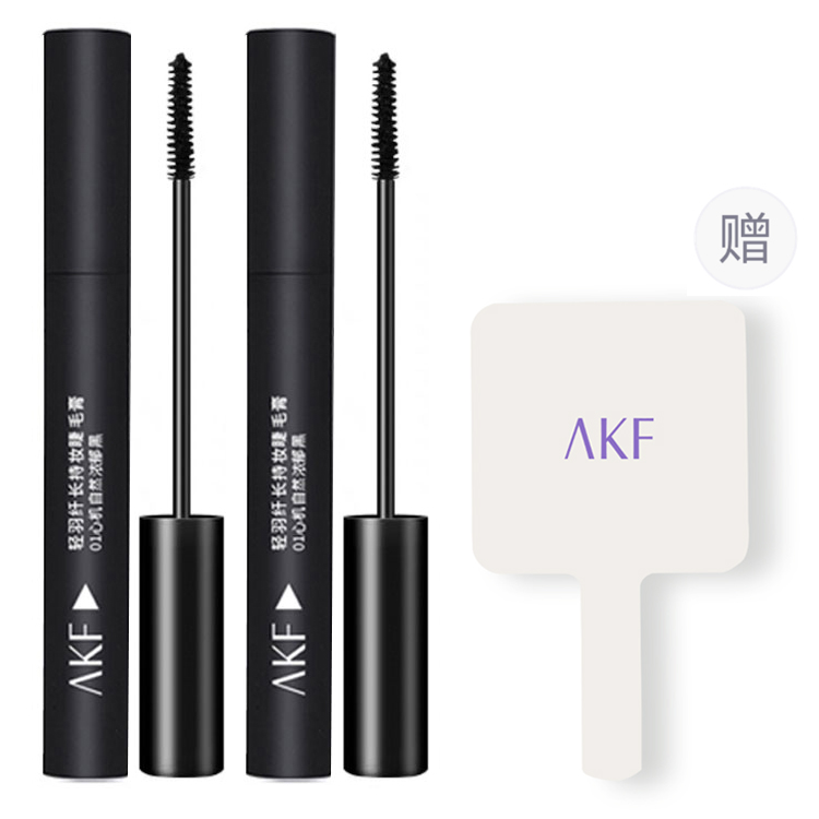 

Тушь для ресниц Light Camlet удлиняющая стойкая несмываемая 5г AKF, 01 naturally rich black*2