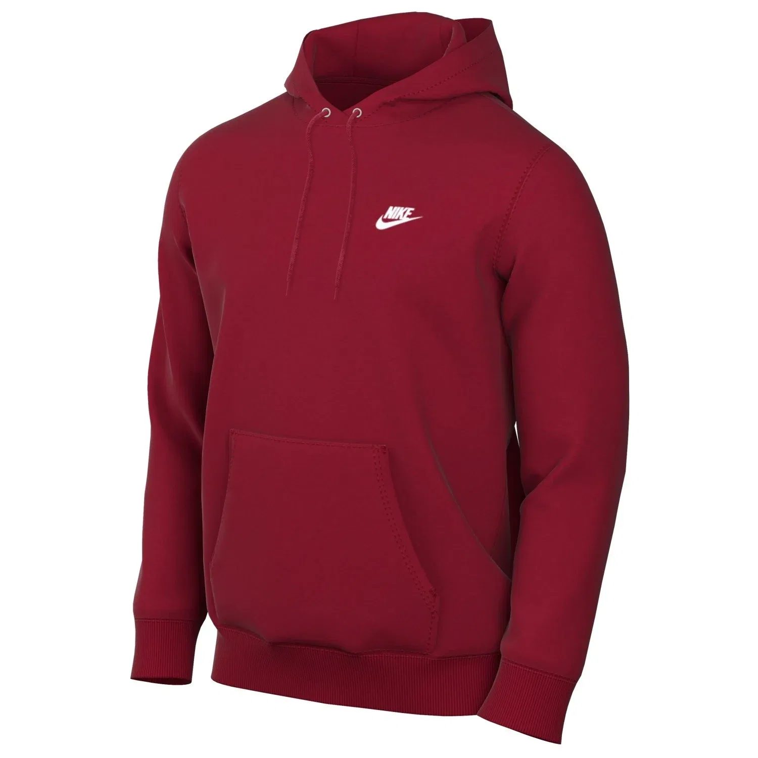Капюшон толстовка Club, Nike, темно-красный