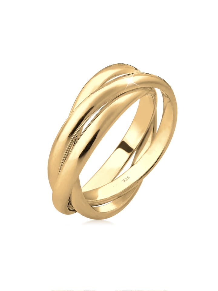 

Elli Кольцо из серебра 925 пробы в золотой оправе