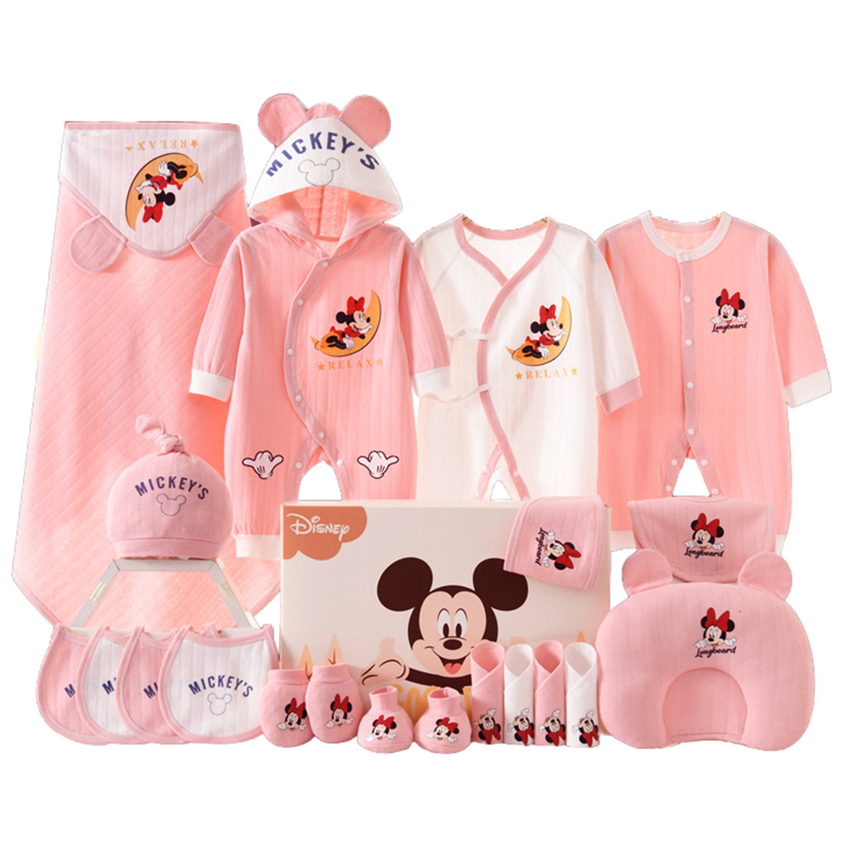

Подарочная коробка для малышей и детей ясельного возраста Disney, All-Season 22-Piece Set Box [Pink]