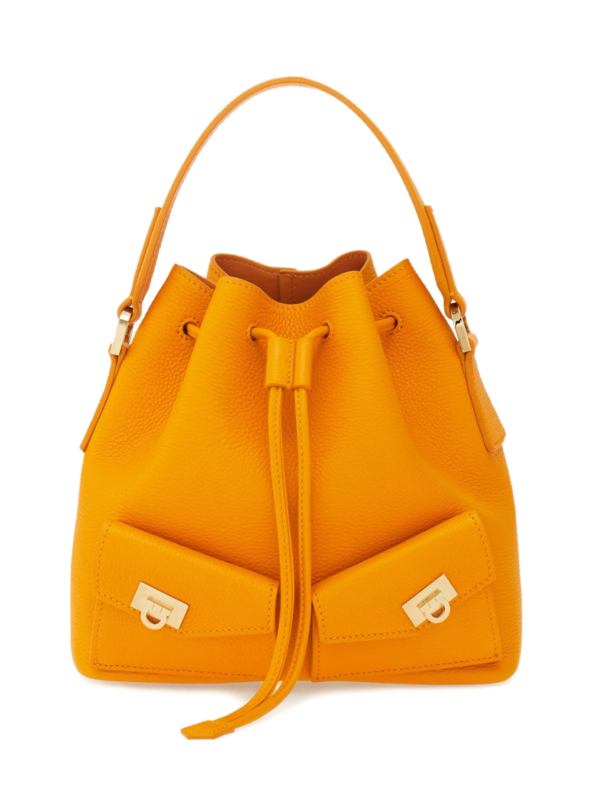 

Сумка-ведро Hug размера мини Ferragamo, оранжевый