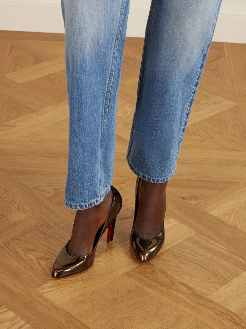 Fannylove 100 туфли из металлизированной лакированной кожи Christian Louboutin, коричневый — фото 2