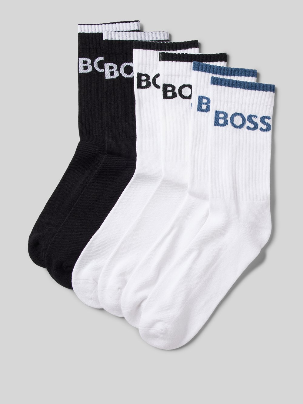 

Носки с этикеткой в ​​упаковке по 6 штук BOSS, белый