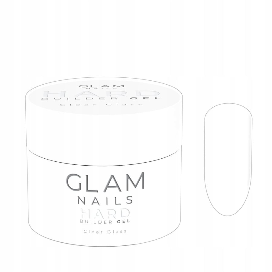 

Гель-гель Glam Nails Hard Builder Gel, прозрачное стекло, 15 мл