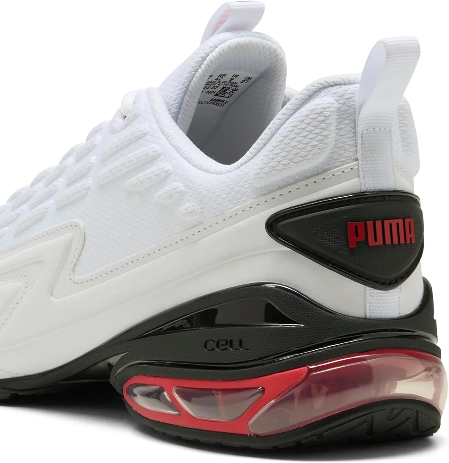 Кроссовки PUMA Adult Meza, бело-черно-красные, размер 48.5 (Великобритания) — фото 2