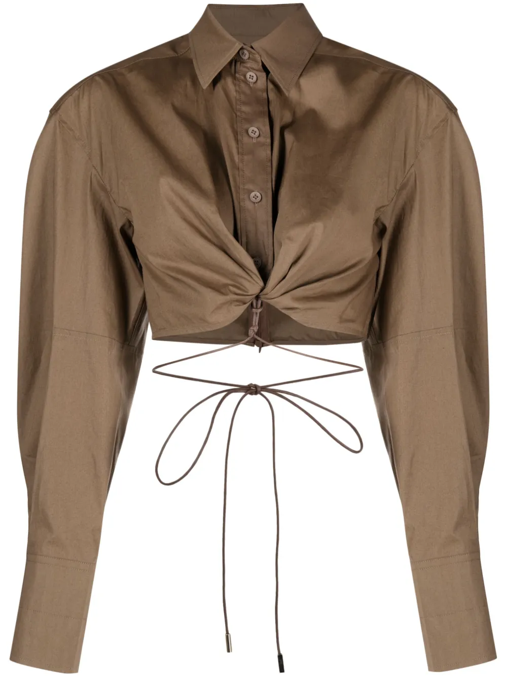 

Укороченная рубашка La Chemise Plidao JACQUEMUS, коричневый