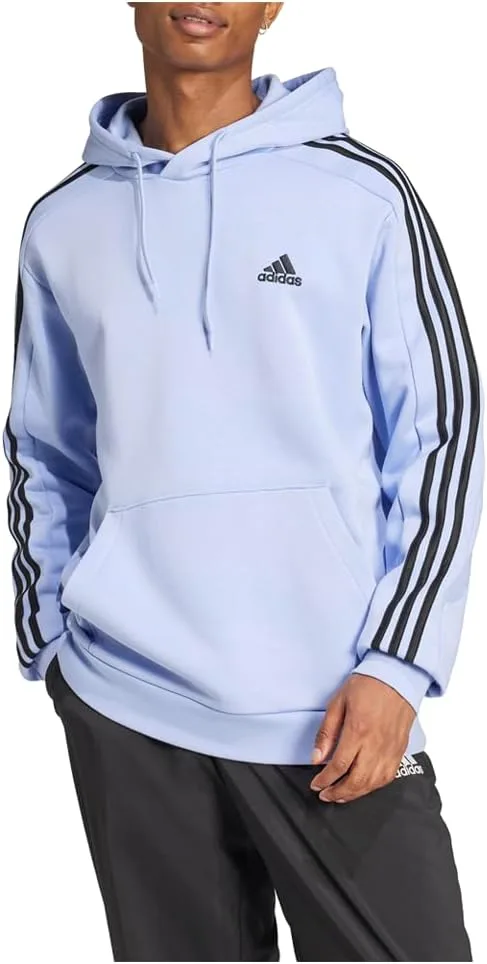 Толстовка Adidas Essentials Fleece 3-Stripes, синий — фото 2