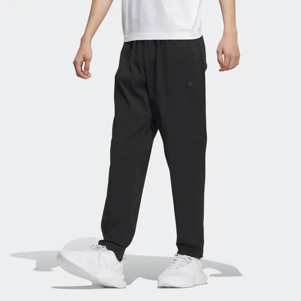 Брюки летние спортивные штаны с завязками на ногах Adidas, черный — фото 2