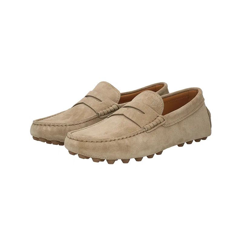 Лоферы Gommino из кожи бренда TOD'S светлый верблюжий — фото 4