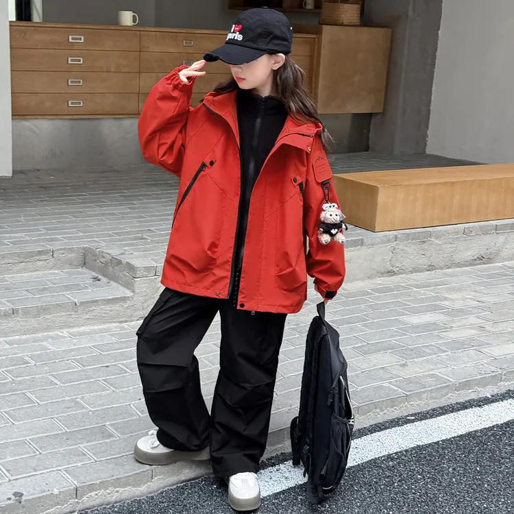 Детская верхняя одежда для улицы PROTECTCAMEL, China Red Coat with Liner — фото 4