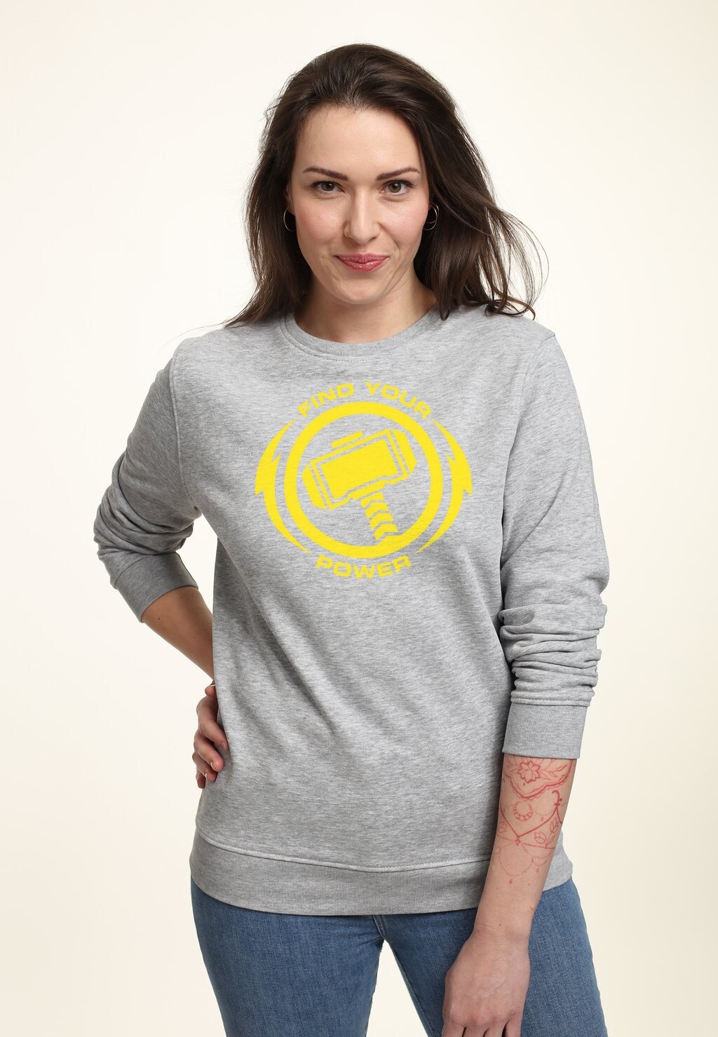 

Толстовка AVENGERS CLASSIC THOR POWER Marvel, цвет Mottled Light Grey