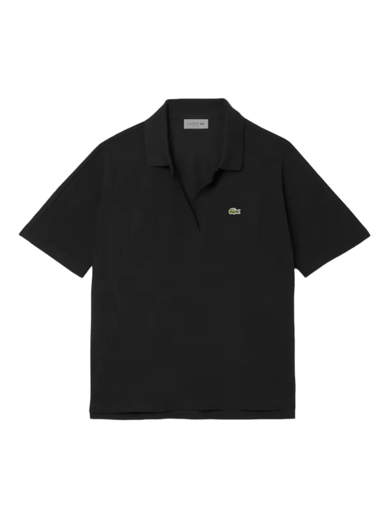 Футболка-поло Lacoste с нашивкой-логотипом, черный